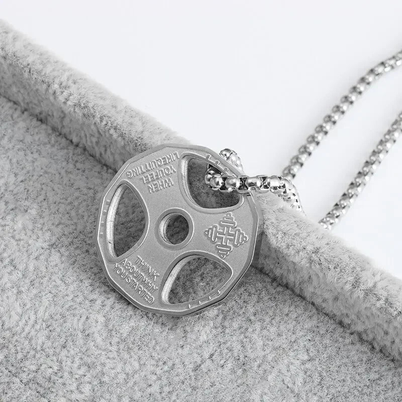 Dumbbell Pendant Necklace for Fitness Lovers - WILKYs