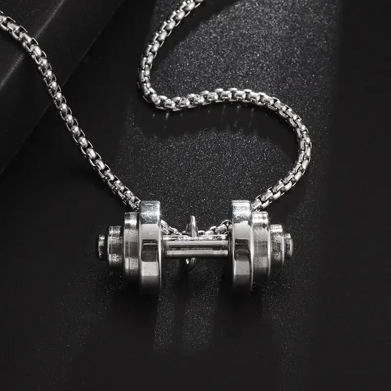 Dumbbell Pendant Necklace for Fitness Lovers - WILKYs