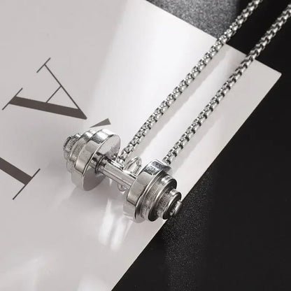 Dumbbell Pendant Necklace for Fitness Lovers - WILKYs
