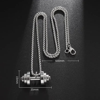 Dumbbell Pendant Necklace for Fitness Lovers - WILKYs