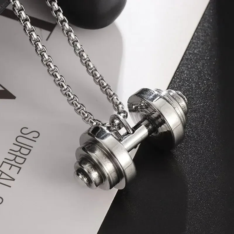 Dumbbell Pendant Necklace for Fitness Lovers - WILKYs