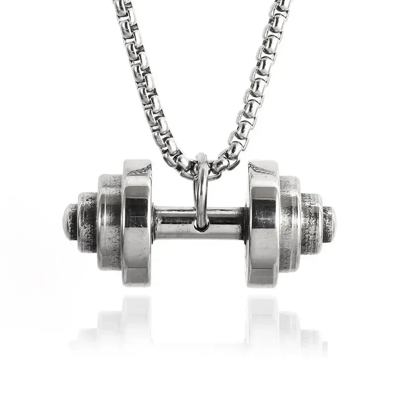 Dumbbell Pendant Necklace for Fitness Lovers - WILKYs