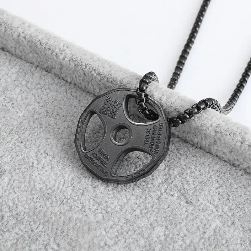 Dumbbell Pendant Necklace for Fitness Lovers - WILKYs