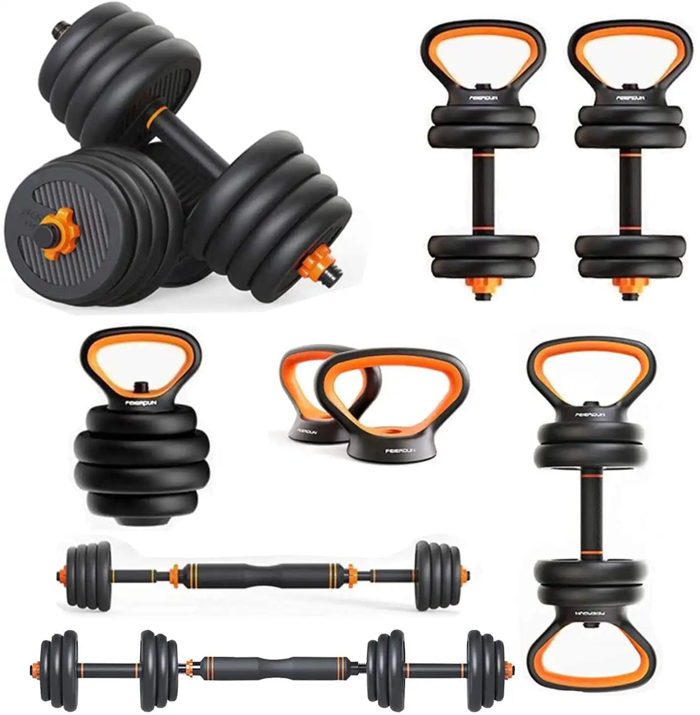 Dumbbells Kettlebells, Barbells Multifunctional Combination Six In One - WILKYs