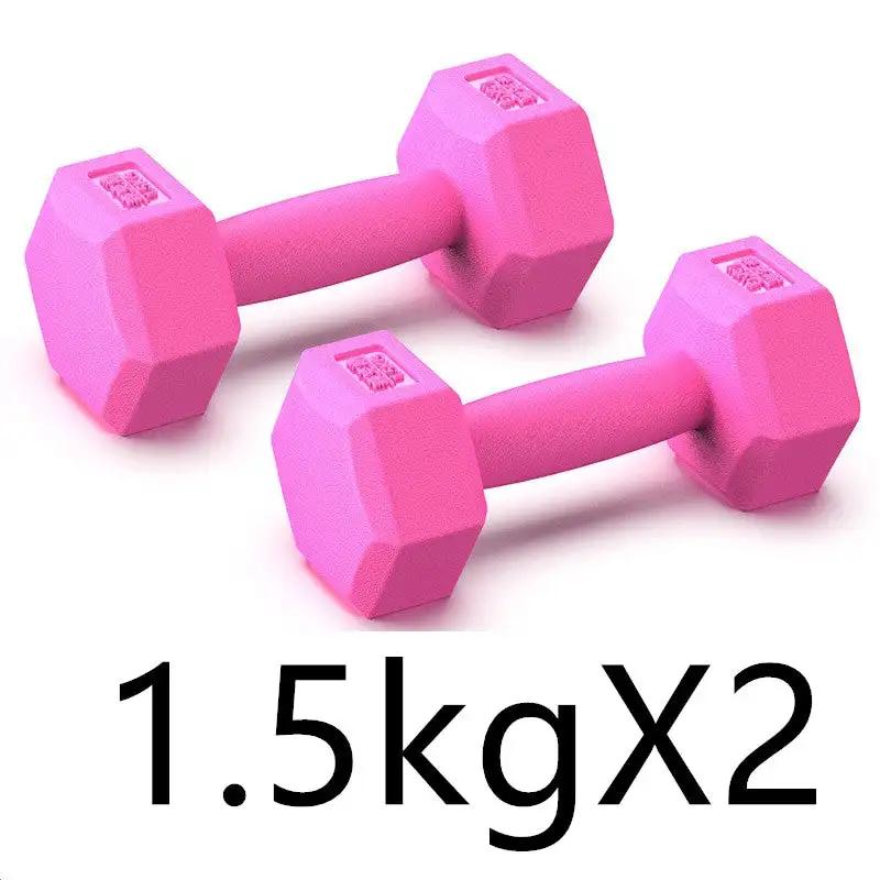 Dumbells Men's Arm Muscle Training Household Rubberized Dumbbells Female Fitness Equipment - WILKYs