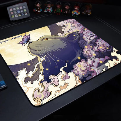 E - sports Tiger Cute Small Mouse Pad Gaming Laptops Mousepad Gamer Carpet Keyboard Mat Desk Protector Anime Cartoon Mouse Pads - WILKYs