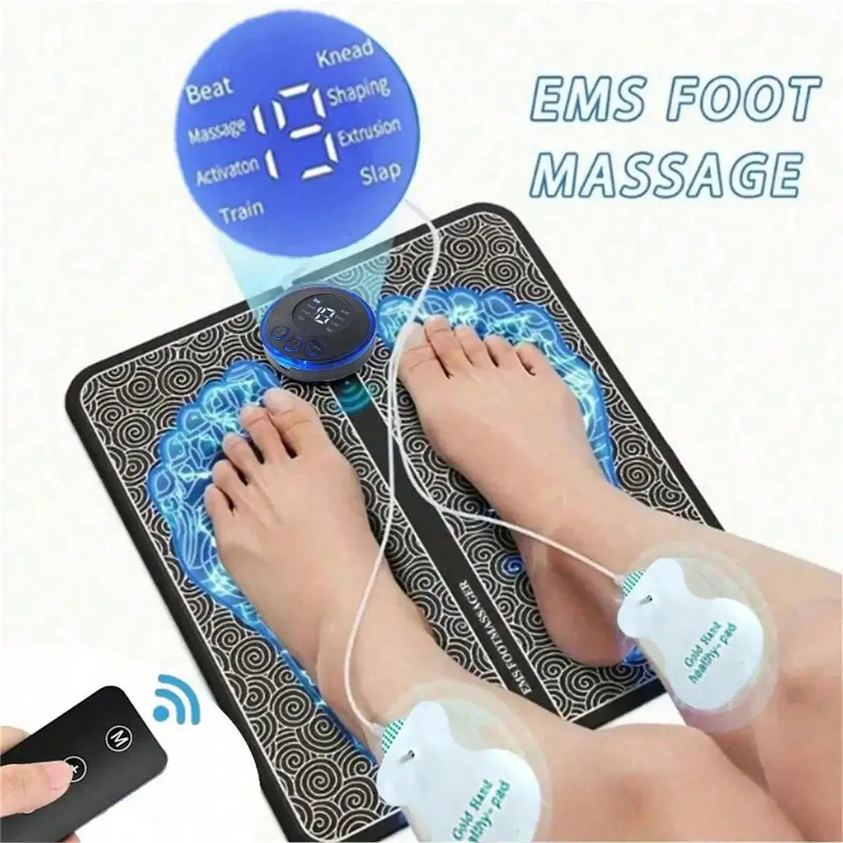 Electric Foot Massager Pad Muscle Massage Relaxation Trainer For Massage Fitness Outdoor Sport Home Family Relax - WILKYs