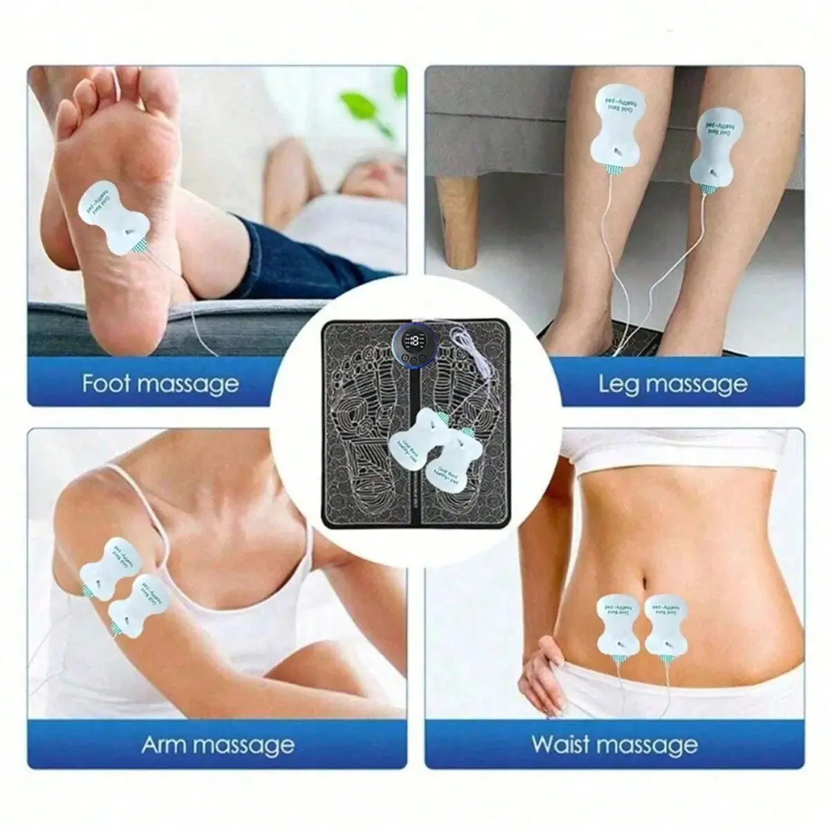Electric Foot Massager Pad Muscle Massage Relaxation Trainer For Massage Fitness Outdoor Sport Home Family Relax - WILKYs
