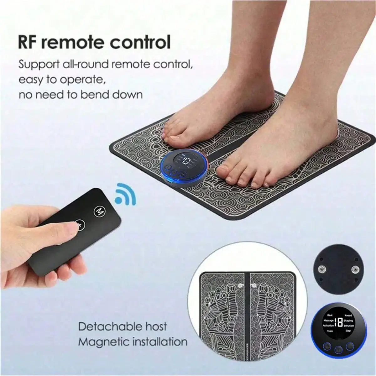 Electric Foot Massager Pad Muscle Massage Relaxation Trainer For Massage Fitness Outdoor Sport Home Family Relax - WILKYs