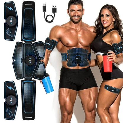 EMS Wireless Muscle Stimulator Rechargeable Fitness Hip And Abdominal Training Electric Slimming Patch Body Shaping Massager - WILKYs