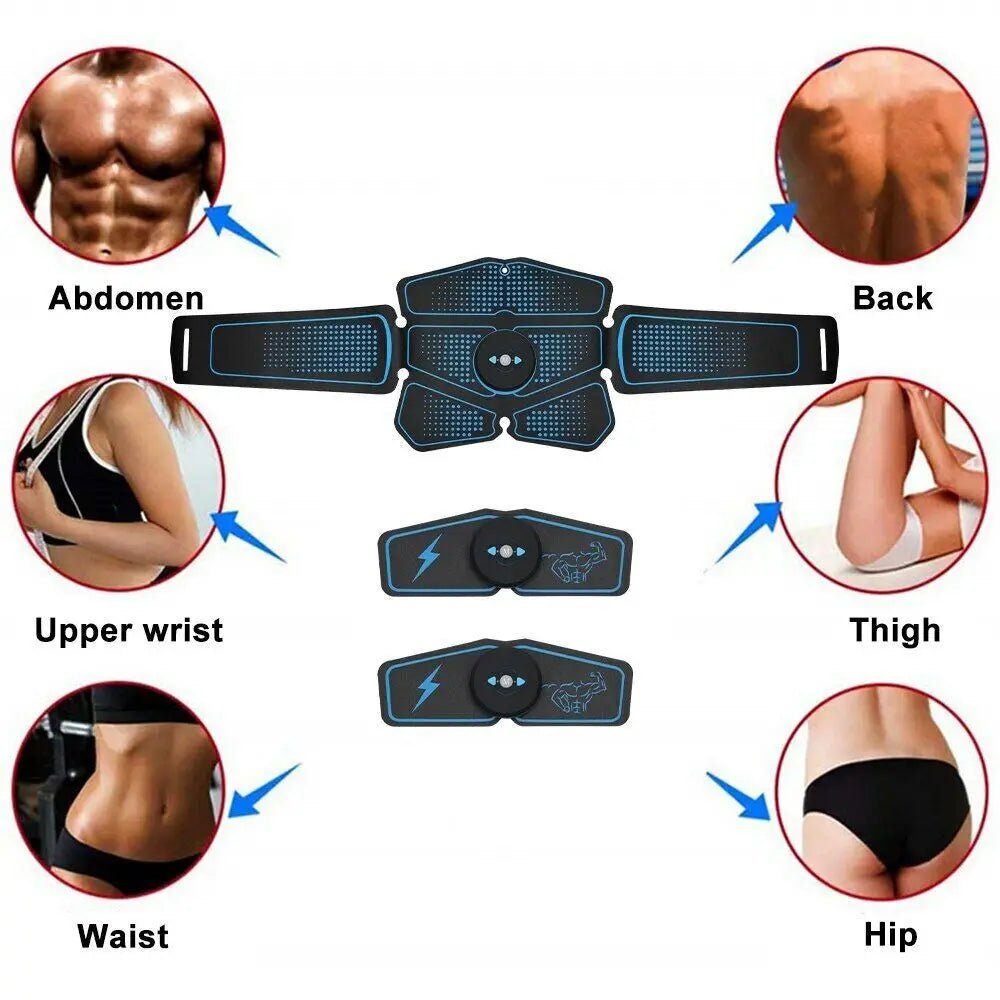 EMS Wireless Muscle Stimulator Rechargeable Fitness Hip And Abdominal Training Electric Slimming Patch Body Shaping Massager - WILKYs
