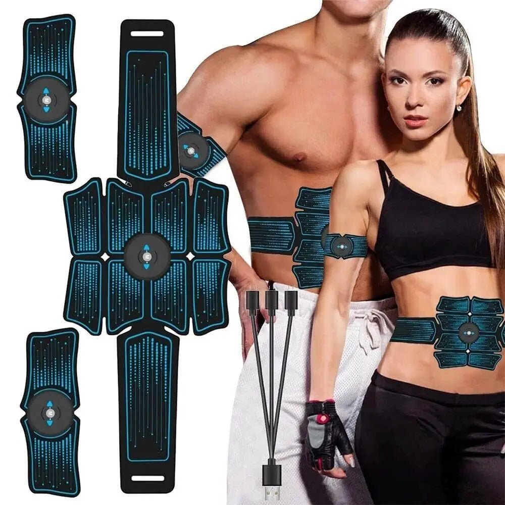 EMS Wireless Muscle Stimulator Rechargeable Fitness Hip And Abdominal Training Electric Slimming Patch Body Shaping Massager - WILKYs