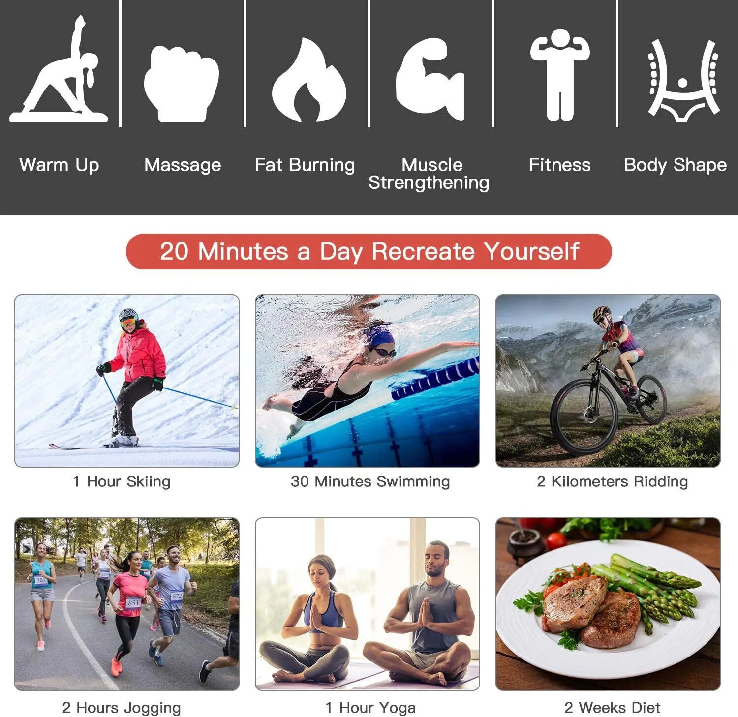 EMS Wireless Muscle Stimulator Rechargeable Fitness Hip And Abdominal Training Electric Slimming Patch Body Shaping Massager - WILKYs