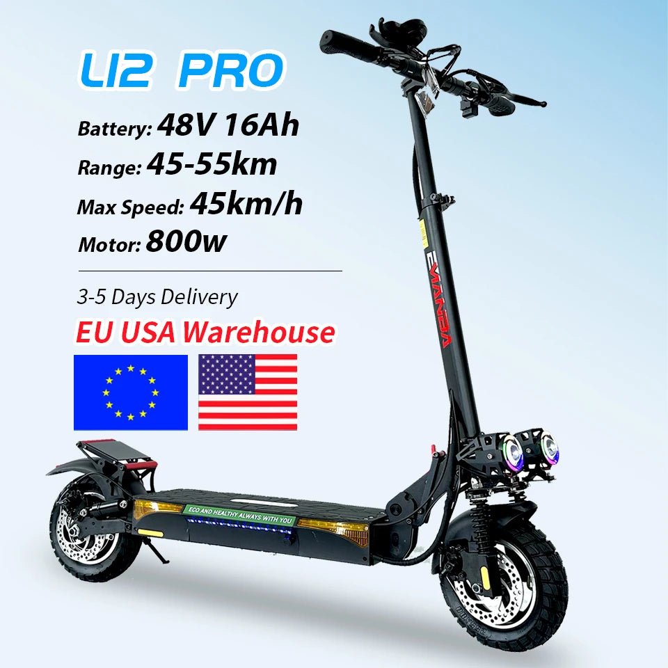 European US Warehouse Foldable 2 Wheel Portable Mobility Electric Scooter 800w For Adult - WILKYs