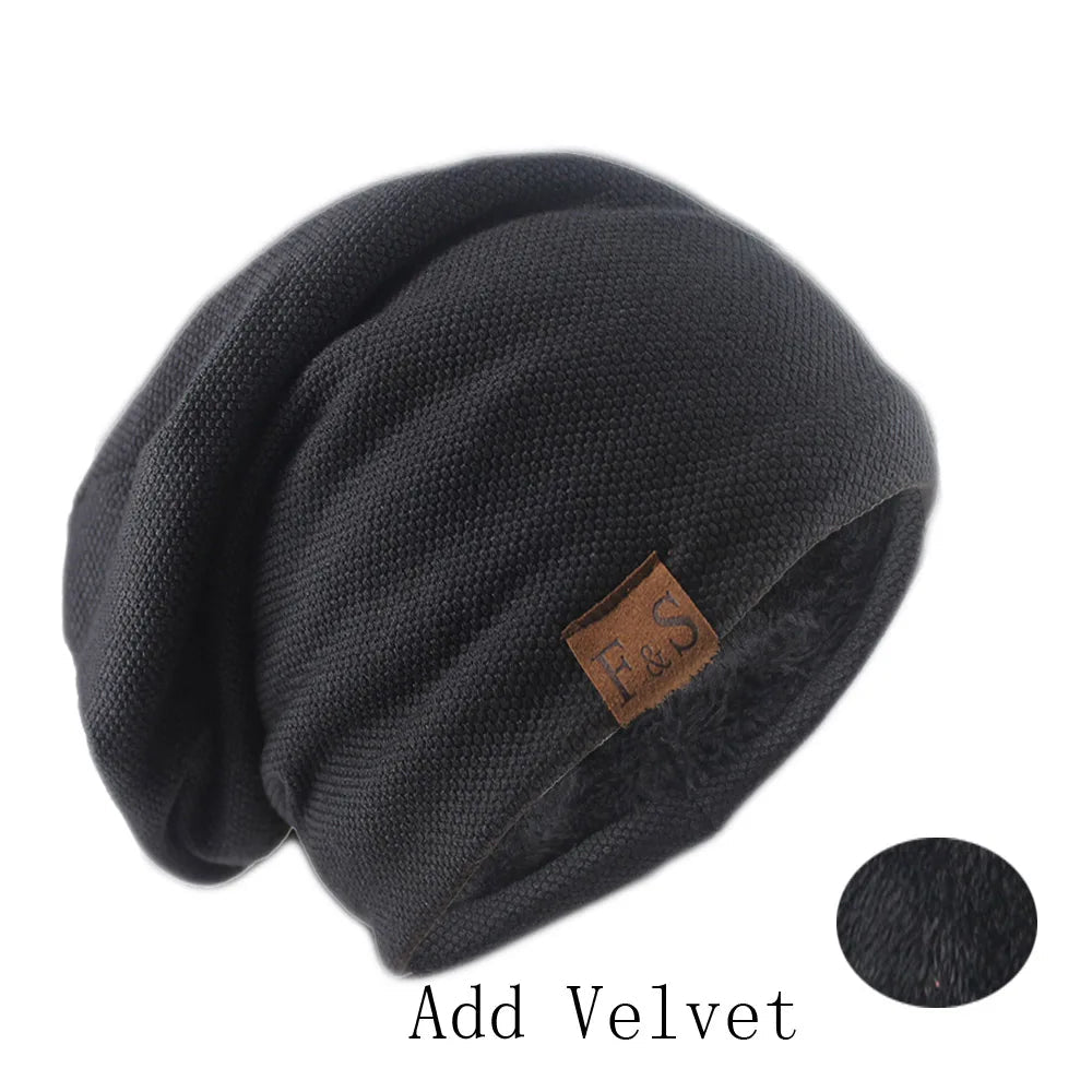 Fashion Bonnet Hat For Men And Women Autumn Knitted Solid Color Skullies Beanies Spring Casual Soft Turban Hats Hip Hop Beanie - WILKYs