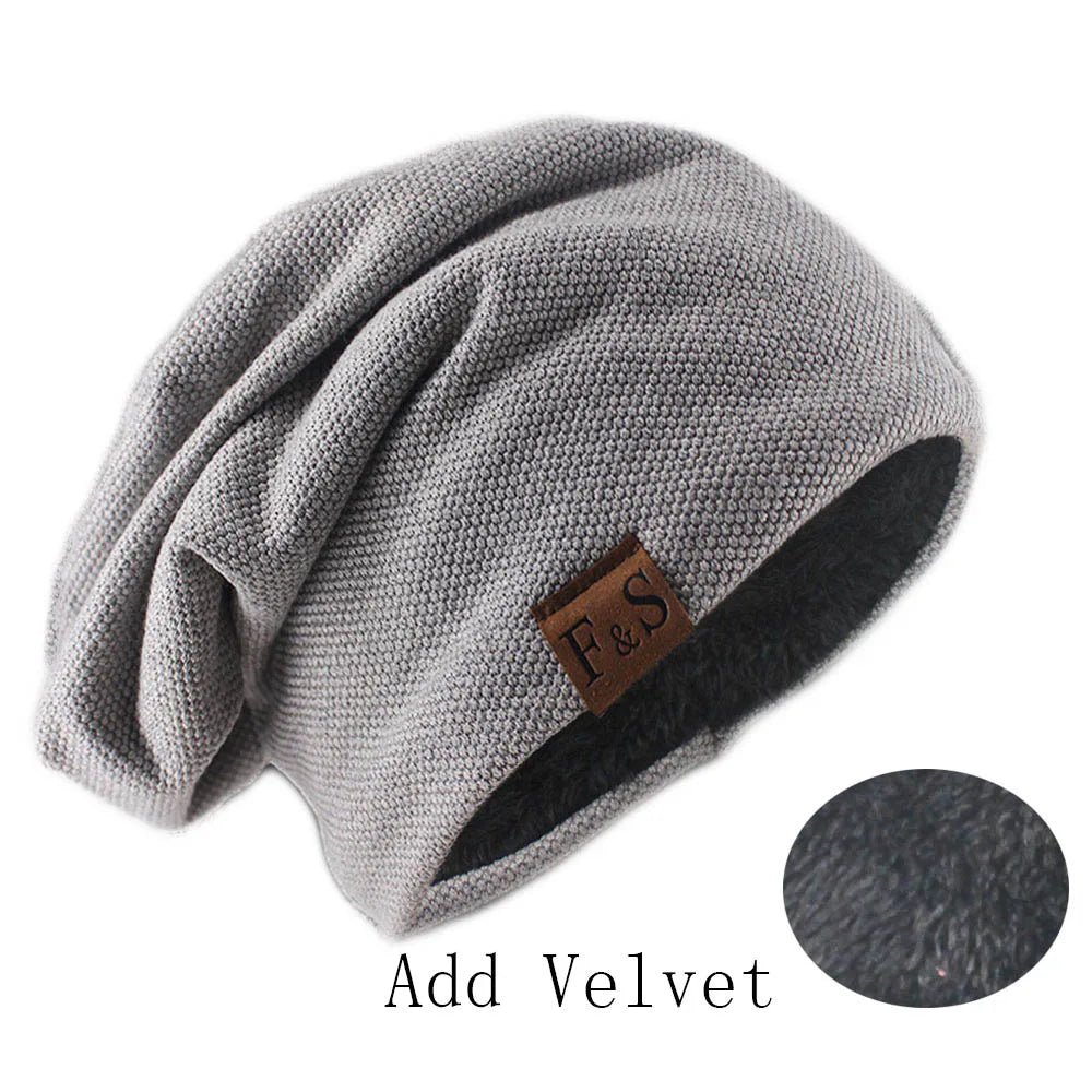 Fashion Bonnet Hat For Men And Women Autumn Knitted Solid Color Skullies Beanies Spring Casual Soft Turban Hats Hip Hop Beanie - WILKYs