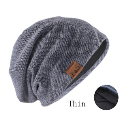 Fashion Bonnet Hat For Men And Women Autumn Knitted Solid Color Skullies Beanies Spring Casual Soft Turban Hats Hip Hop Beanie - WILKYs