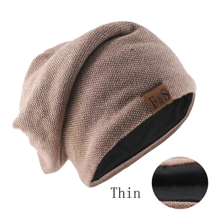 Fashion Bonnet Hat For Men And Women Autumn Knitted Solid Color Skullies Beanies Spring Casual Soft Turban Hats Hip Hop Beanie - WILKYs