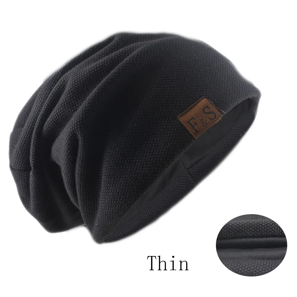 Fashion Bonnet Hat For Men And Women Autumn Knitted Solid Color Skullies Beanies Spring Casual Soft Turban Hats Hip Hop Beanie - WILKYs