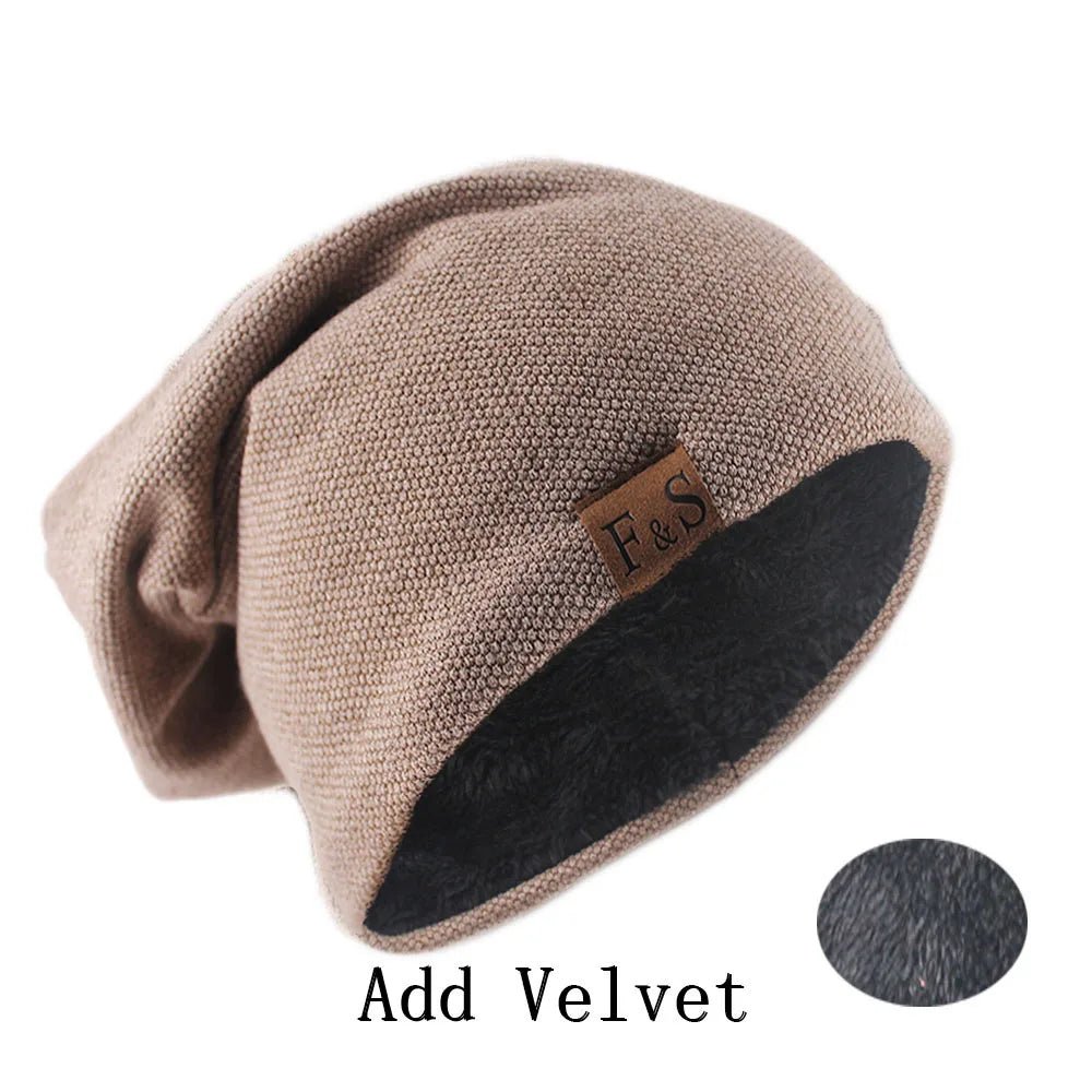 Fashion Bonnet Hat For Men And Women Autumn Knitted Solid Color Skullies Beanies Spring Casual Soft Turban Hats Hip Hop Beanie - WILKYs