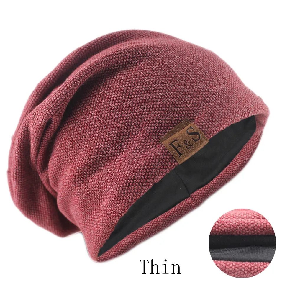 Fashion Bonnet Hat For Men And Women Autumn Knitted Solid Color Skullies Beanies Spring Casual Soft Turban Hats Hip Hop Beanie - WILKYs