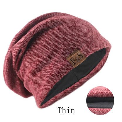 Fashion Bonnet Hat For Men And Women Autumn Knitted Solid Color Skullies Beanies Spring Casual Soft Turban Hats Hip Hop Beanie - WILKYs