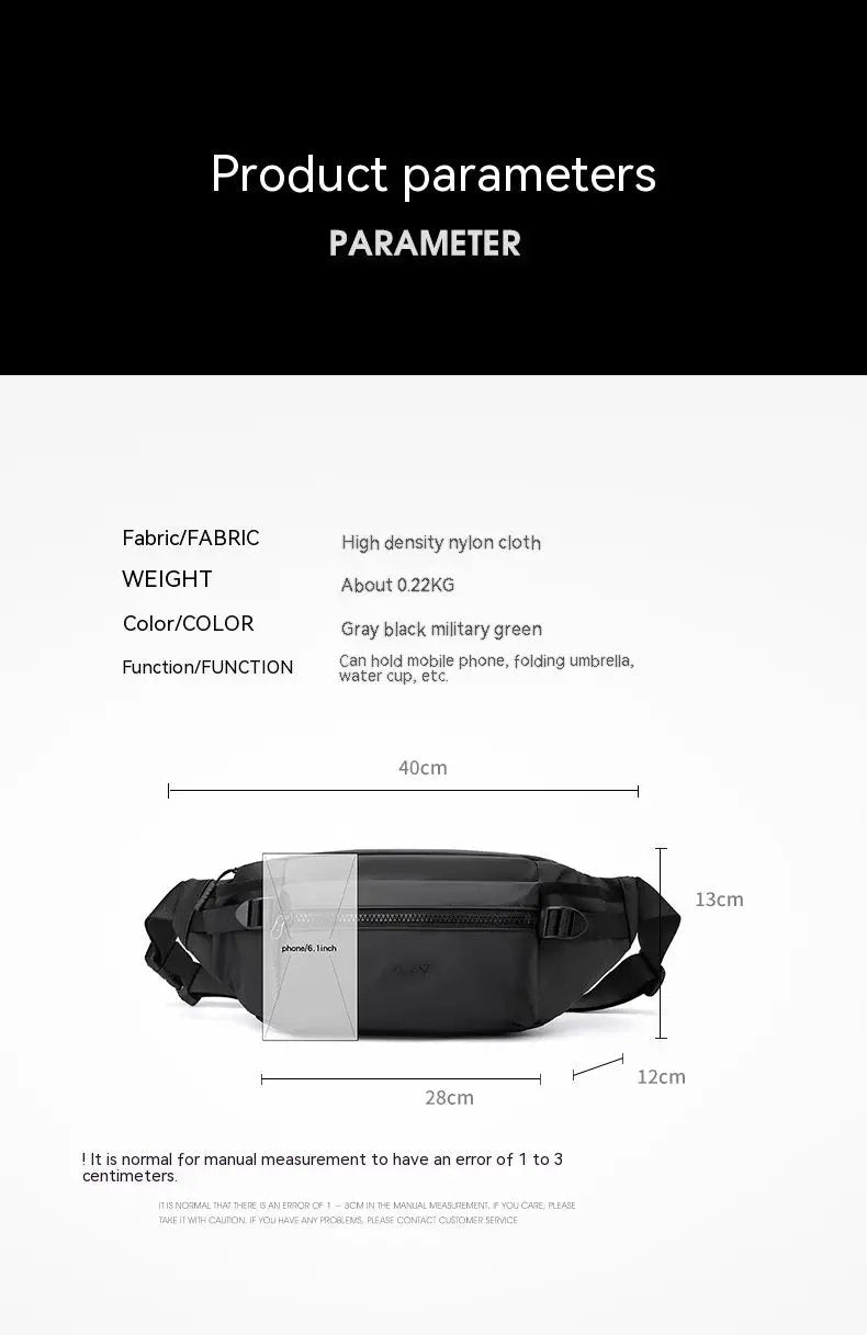 Fashion Fashion Waist Bag Sports Waterproof Outdoor Multifunctional Mobile Phone Bag - WILKYs