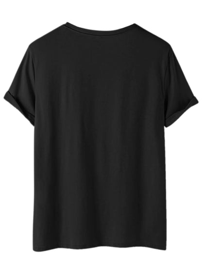 Fashion Forward Mens Black Cat Print T-Shirt - Stylish Hip Hop Crew Neck Tee for Summer Vacations & Unique Gifts - Comfortable - WILKYs