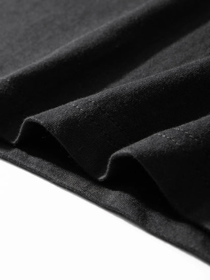 Fashion Forward Mens Black Cat Print T-Shirt - Stylish Hip Hop Crew Neck Tee for Summer Vacations & Unique Gifts - Comfortable - WILKYs