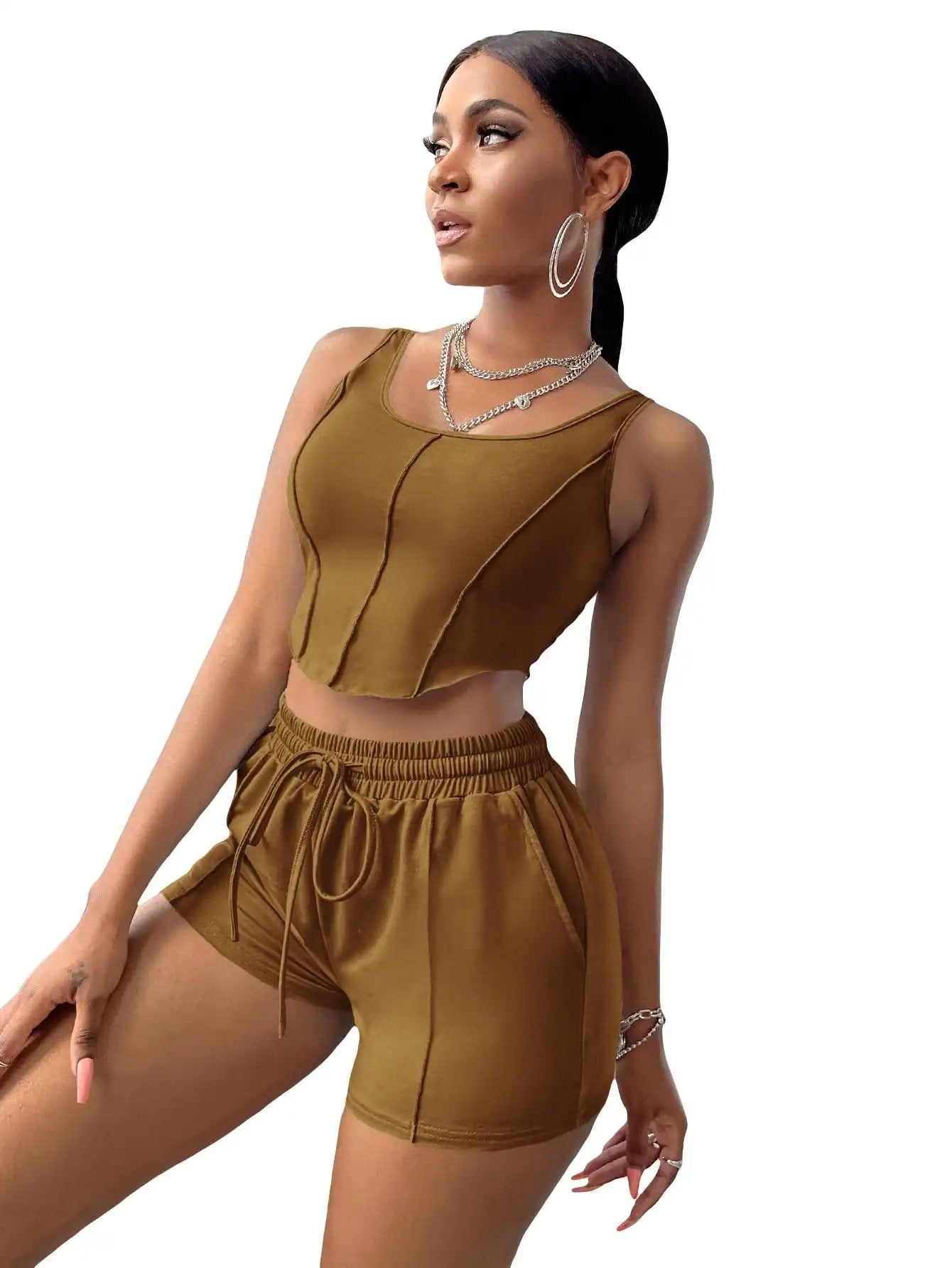 Fashion Irregular Strap Women's Suit - WILKYs