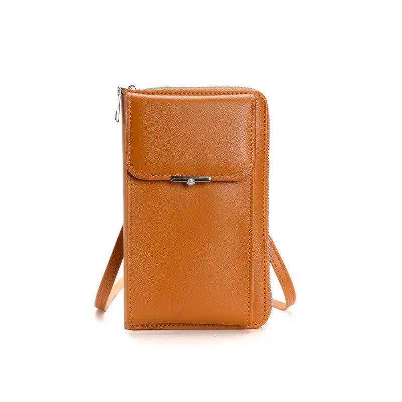 Fashion Large Capacity Mobile Phone Bags Women Small Zipper Crossbody Shoulder Bag Long Wallet - WILKYs
