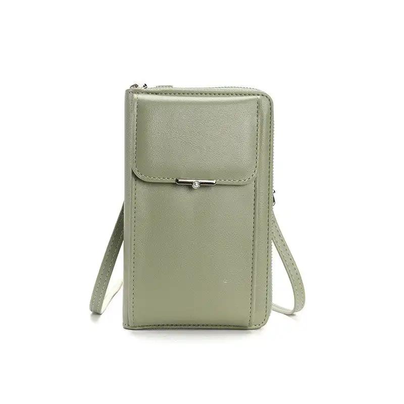 Fashion Large Capacity Mobile Phone Bags Women Small Zipper Crossbody Shoulder Bag Long Wallet - WILKYs