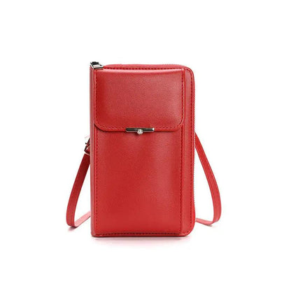 Fashion Large Capacity Mobile Phone Bags Women Small Zipper Crossbody Shoulder Bag Long Wallet - WILKYs