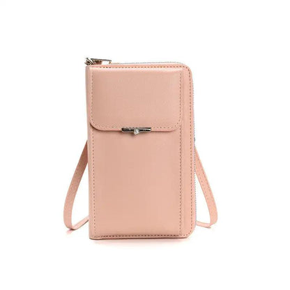 Fashion Large Capacity Mobile Phone Bags Women Small Zipper Crossbody Shoulder Bag Long Wallet - WILKYs