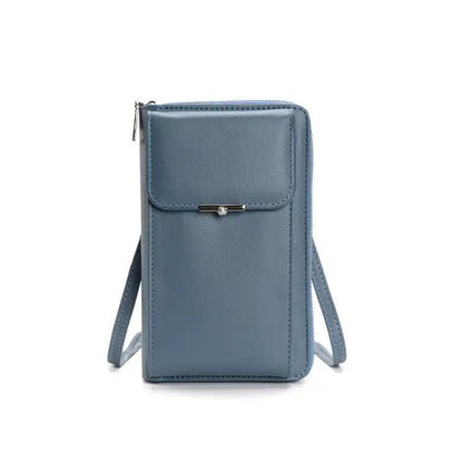 Fashion Large Capacity Mobile Phone Bags Women Small Zipper Crossbody Shoulder Bag Long Wallet - WILKYs
