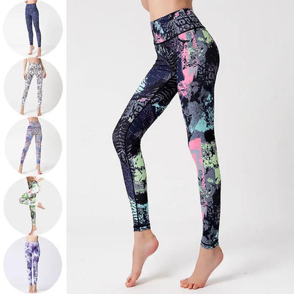 Fashion Tie Dye Leggings Women Fitness Yoga Pants Push Up Workout Sports Legging High Waist Tights Gym Ladies Clothing - WILKYs