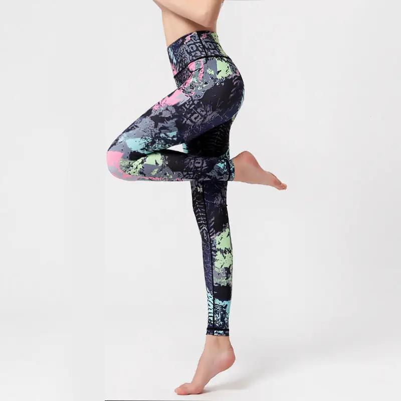 Fashion Tie Dye Leggings Women Fitness Yoga Pants Push Up Workout Sports Legging High Waist Tights Gym Ladies Clothing - WILKYs