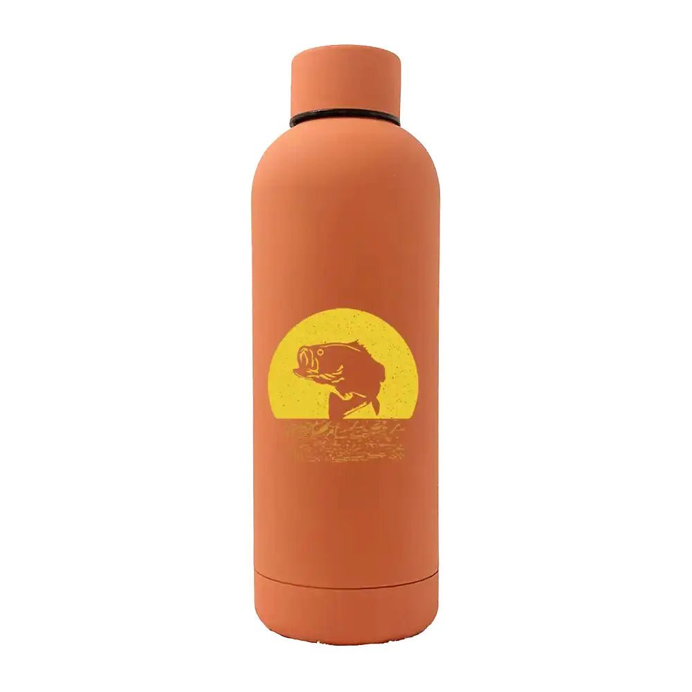 Fishing 17oz Stainless Rubberized Water Bottle - WILKYs