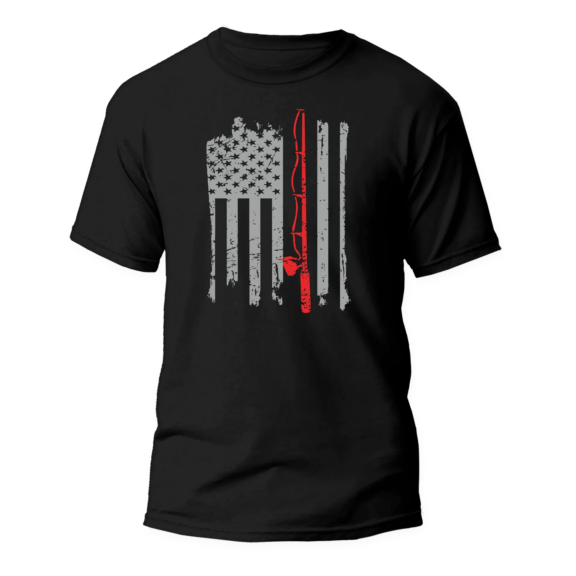 Fishing Rod American Flag Unisex T-Shirt - WILKYs