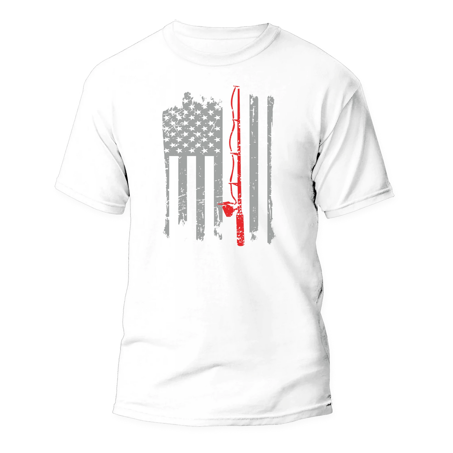 Fishing Rod American Flag Unisex T-Shirt - WILKYs