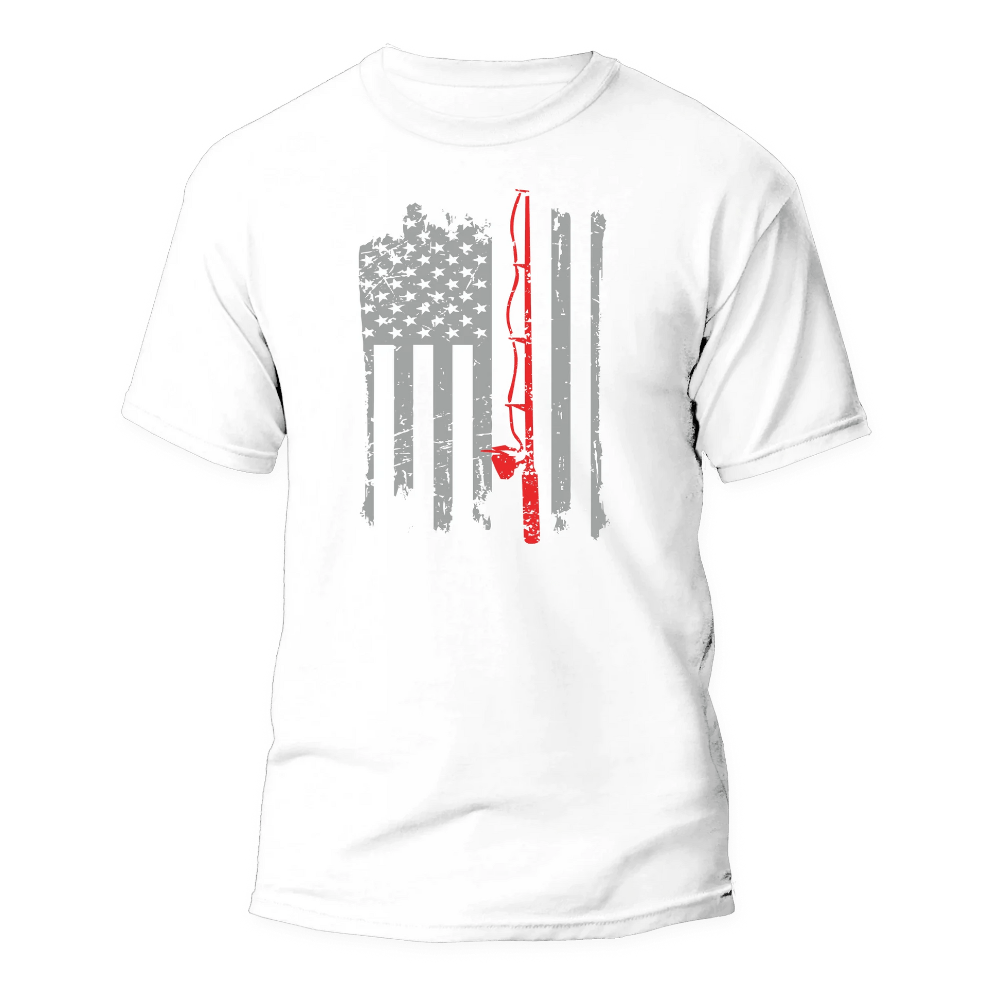 Fishing Rod American Flag Unisex T-Shirt - WILKYs