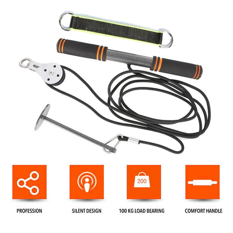 Fitness Arm Muscle Blaster Trainer Biceps Triceps Pull Rope Wrist Roller Forearm Home Workout Hand Gripper Strength Trainning - WILKYs