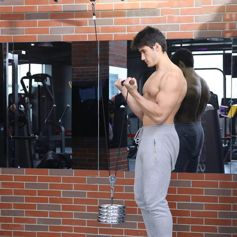 Fitness Arm Muscle Blaster Trainer Biceps Triceps Pull Rope Wrist Roller Forearm Home Workout Hand Gripper Strength Trainning - WILKYs