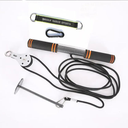 Fitness Arm Muscle Blaster Trainer Biceps Triceps Pull Rope Wrist Roller Forearm Home Workout Hand Gripper Strength Trainning - WILKYs