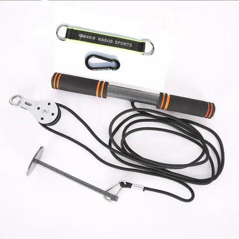 Fitness Arm Muscle Blaster Trainer Biceps Triceps Pull Rope Wrist Roller Forearm Home Workout Hand Gripper Strength Trainning - WILKYs