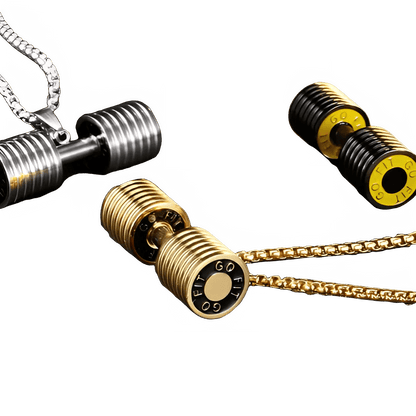 Fitness Dumbbell Pendant Necklace - Gym Jewelry - WILKYs