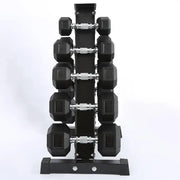 Fitness Hexagonal Rubberized Fixed Dumbbell - WILKYs