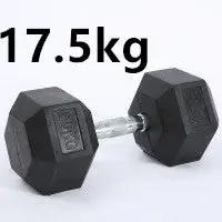 Fitness Hexagonal Rubberized Fixed Dumbbell - WILKYs