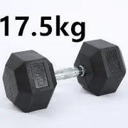 Fitness Hexagonal Rubberized Fixed Dumbbell - WILKYs