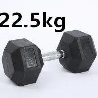 Fitness Hexagonal Rubberized Fixed Dumbbell - WILKYs